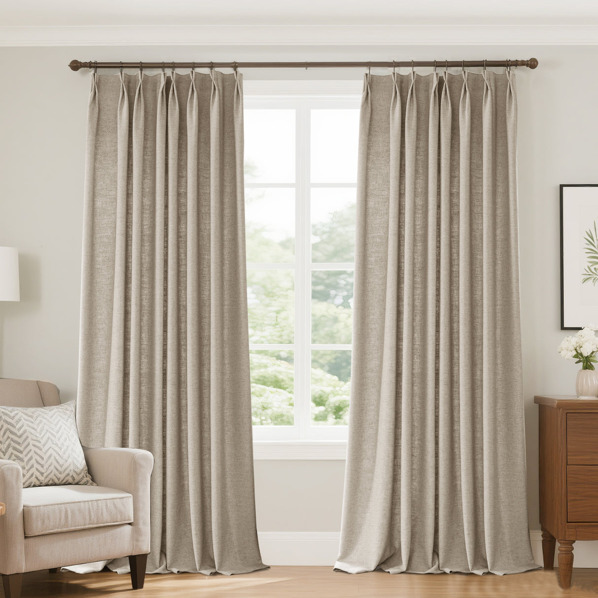 Draxis Textured Blended Linen Curtains