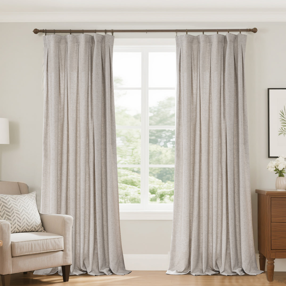 Marisel Faux LInen Heavyweight curtains