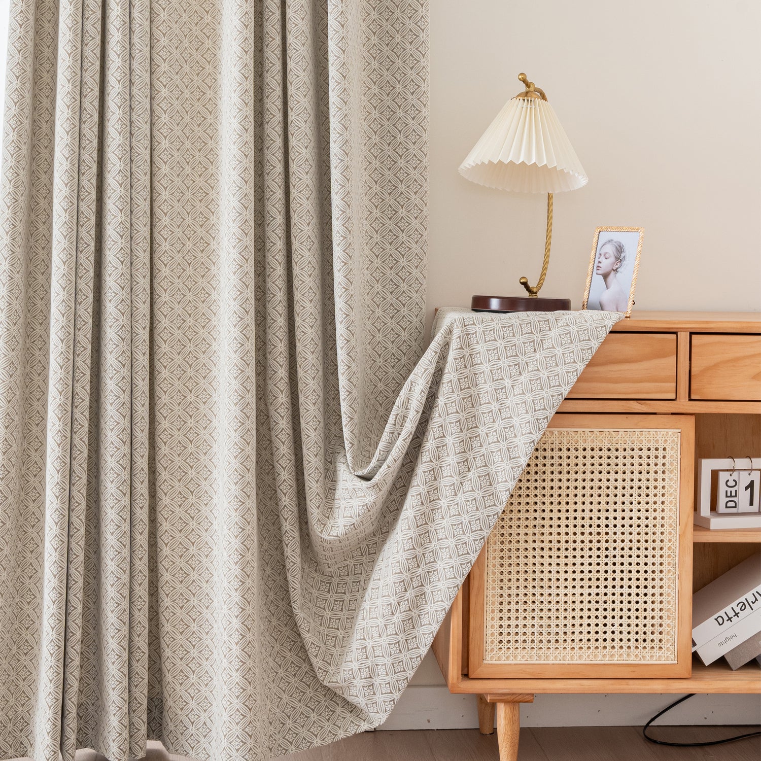 Lyssa Jacquard Curtain Drapery Pleated