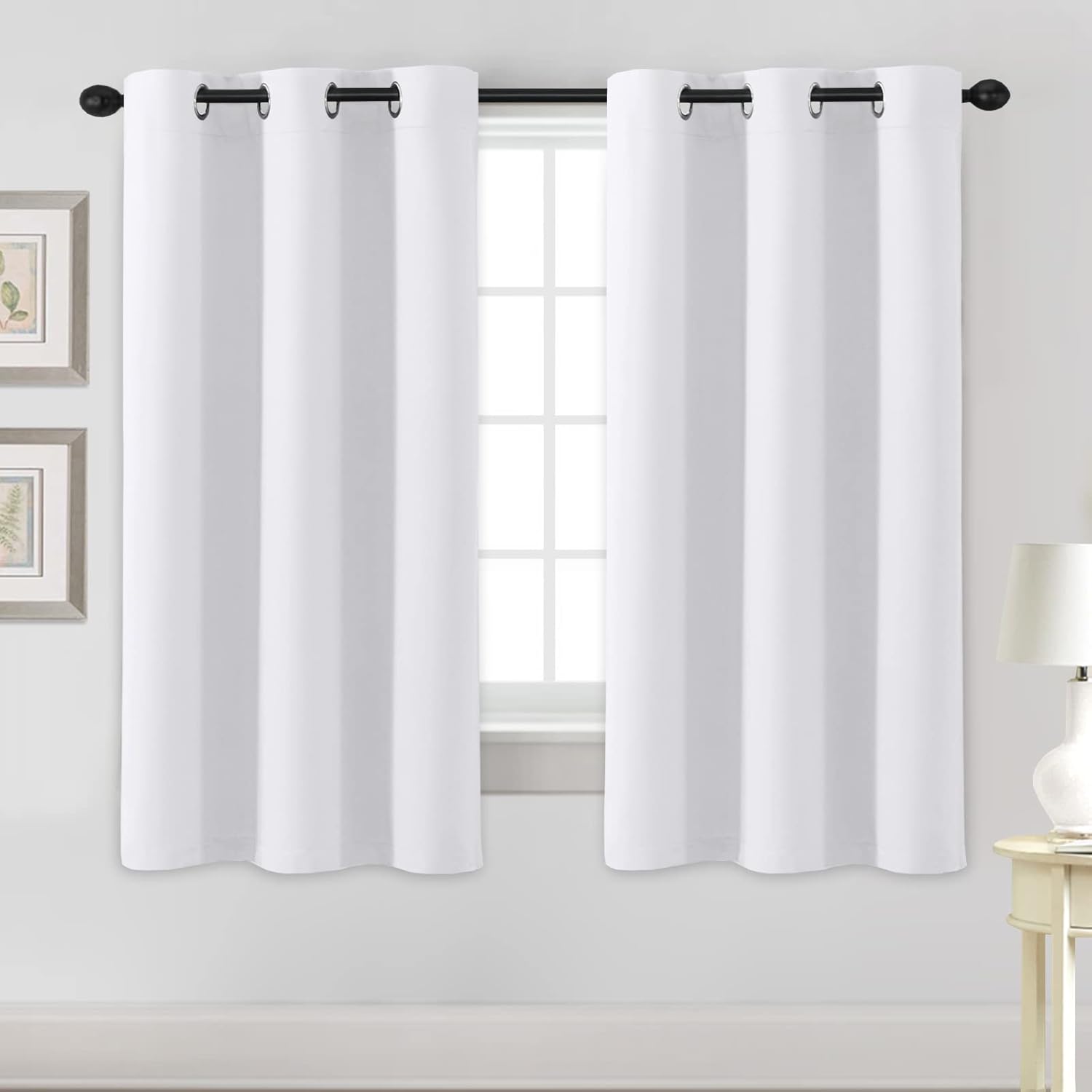 Blackout Curtains Thermal Insulated Grommet Top Solid Color Curtains