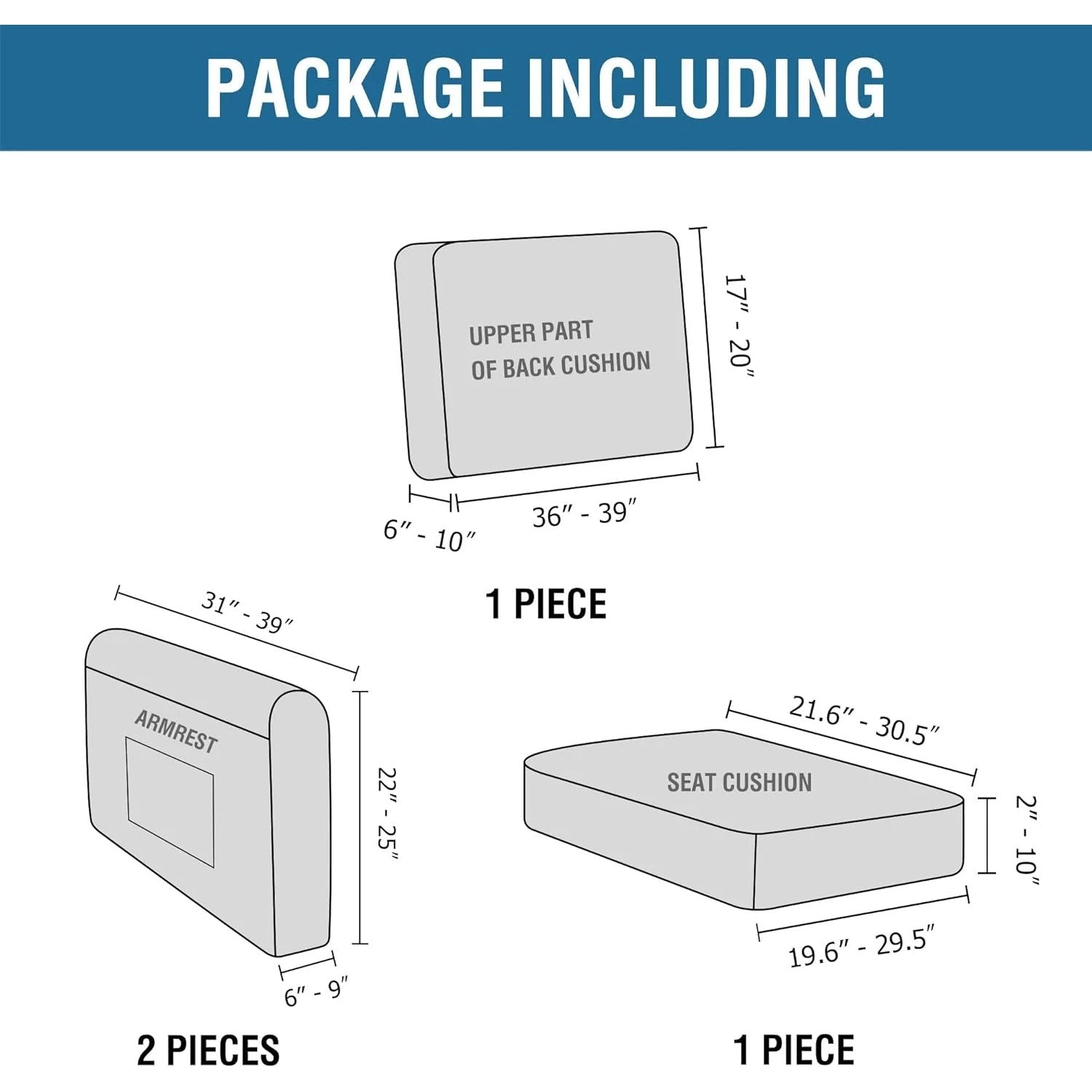 Multi-Pieces Chair Covers Stretch Couch Covers