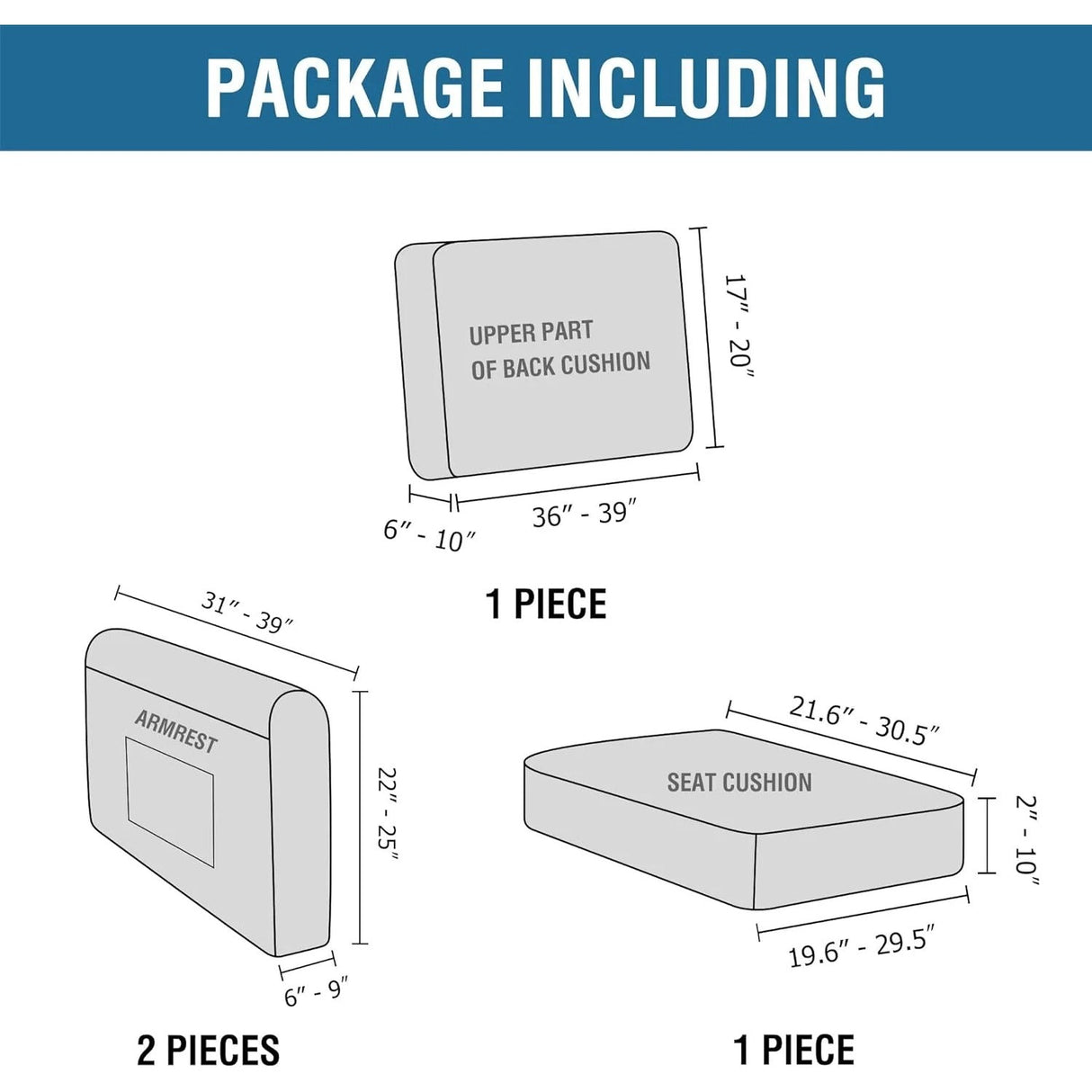 Multi-Pieces Chair Covers Stretch Couch Covers