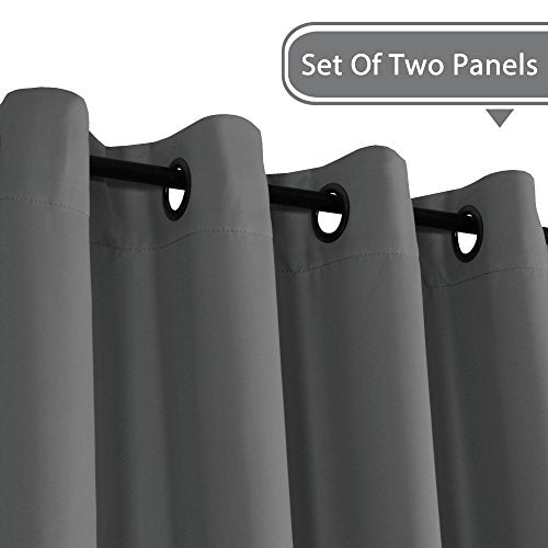 Blackout Thermal Insulated Grommet Solid Color Curtains