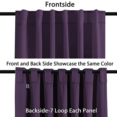 Blackout Thermal Insulated Room Darkening Back Tab/Rod Pocket Solid Color Curtains