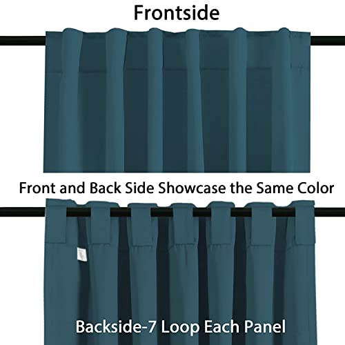 Blackout Thermal Insulated Room Darkening Back Tab/Rod Pocket Solid Color Curtains