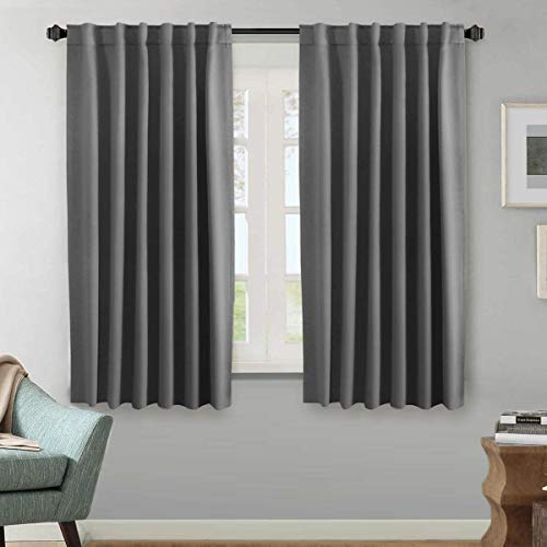 Blackout Thermal Insulated Room Darkening Back Tab/Rod Pocket Solid Color Curtains