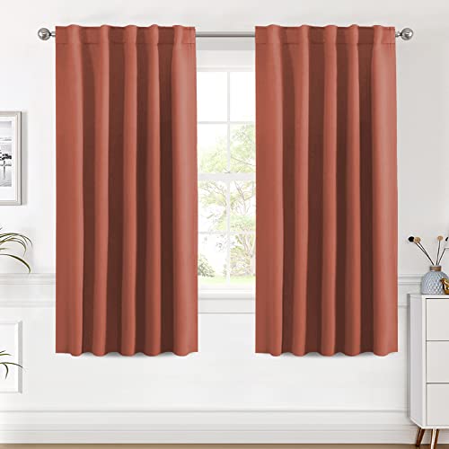 Blackout Thermal Insulated Room Darkening Back Tab/Rod Pocket Solid Color Curtains