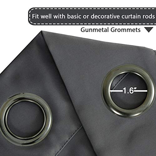 Blackout Thermal Insulated Grommet Solid Color Curtains