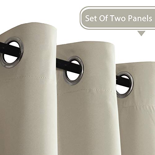 Blackout Thermal Insulated Grommet Solid Color Curtains