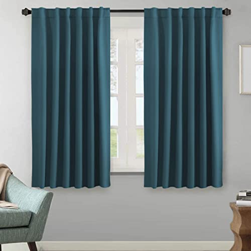 Blackout Thermal Insulated Room Darkening Back Tab/Rod Pocket Solid Color Curtains