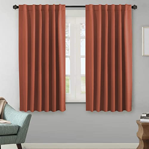 Blackout Thermal Insulated Room Darkening Back Tab/Rod Pocket Solid Color Curtains