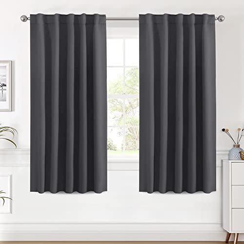 Blackout Thermal Insulated Room Darkening Back Tab/Rod Pocket Solid Color Curtains