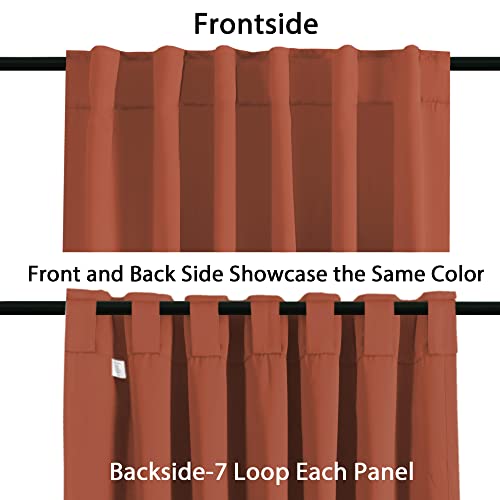 Blackout Thermal Insulated Room Darkening Back Tab/Rod Pocket Solid Color Curtains