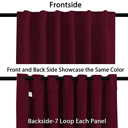 Blackout Thermal Insulated Room Darkening Back Tab/Rod Pocket Solid Color Curtains