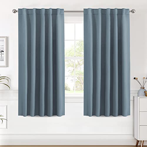 Blackout Thermal Insulated Room Darkening Back Tab/Rod Pocket Solid Color Curtains