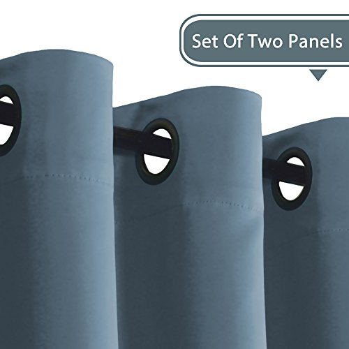 Blackout Thermal Insulated Grommet Solid Color Curtains