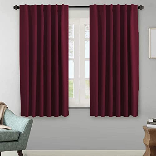 Blackout Thermal Insulated Room Darkening Back Tab/Rod Pocket Solid Color Curtains
