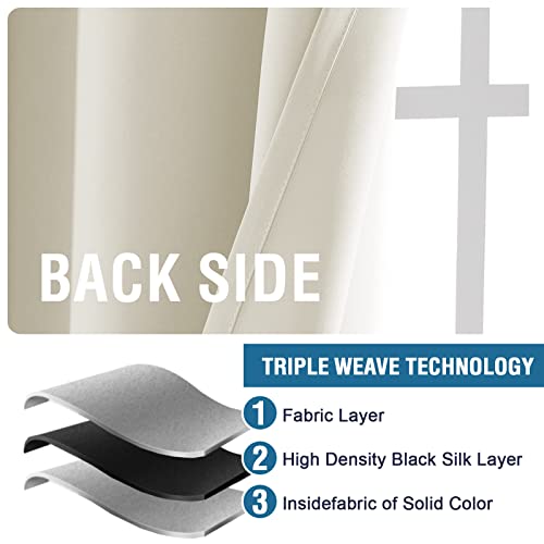 Blackout Thermal Insulated Room Darkening Back Tab/Rod Pocket Solid Color Curtains