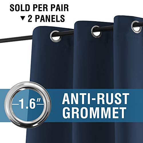 Blackout Thermal Insulated Grommet Solid Color Curtains