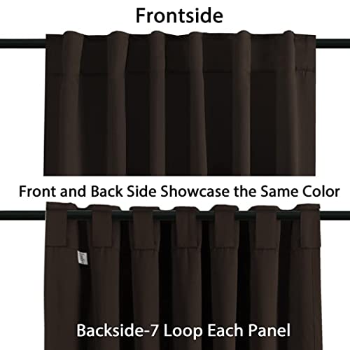 Blackout Thermal Insulated Room Darkening Back Tab/Rod Pocket Solid Color Curtains