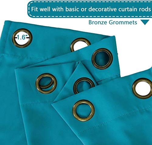 Blackout Thermal Insulated Grommet Solid Color Curtains