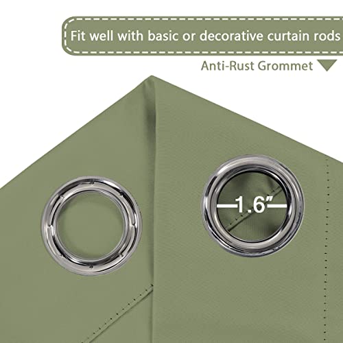 Blackout Thermal Insulated Grommet Solid Color Curtains