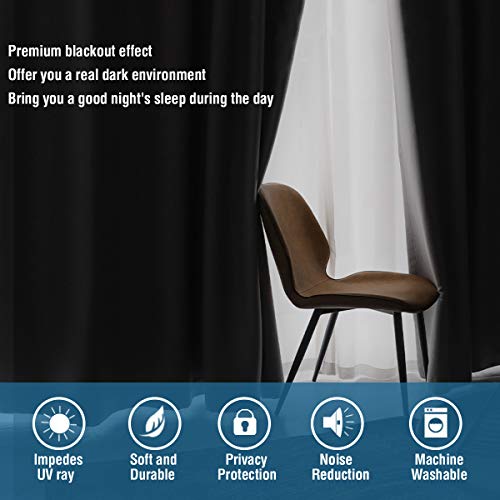 Blackout Thermal Insulated Grommet Solid Color Curtains