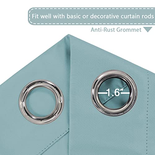Blackout Thermal Insulated Grommet Solid Color Curtains