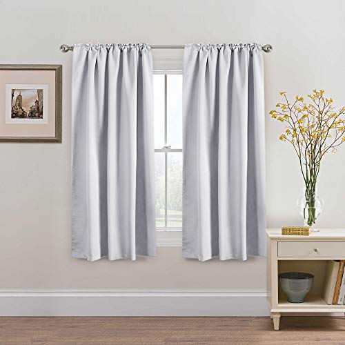 Blackout Thermal Insulated Room Darkening Back Tab/Rod Pocket Solid Color Curtains