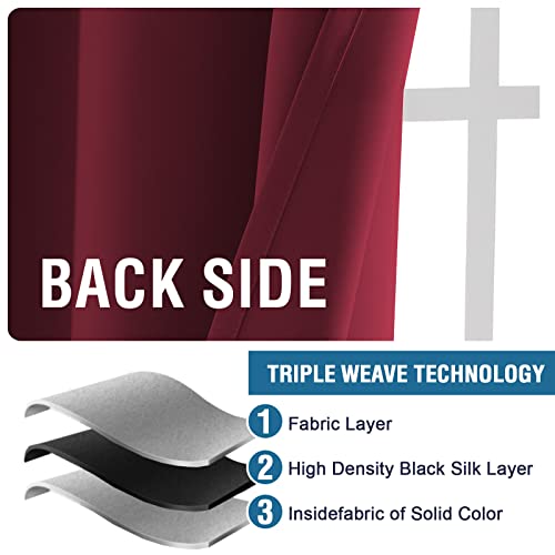 Blackout Thermal Insulated Room Darkening Back Tab/Rod Pocket Solid Color Curtains