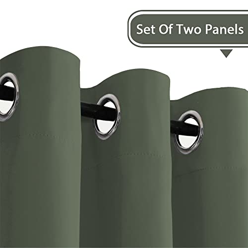 Blackout Thermal Insulated Grommet Solid Color Curtains
