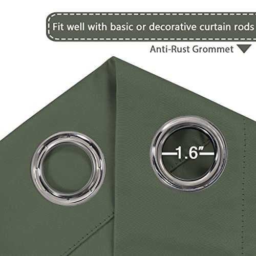 Blackout Thermal Insulated Grommet Solid Color Curtains