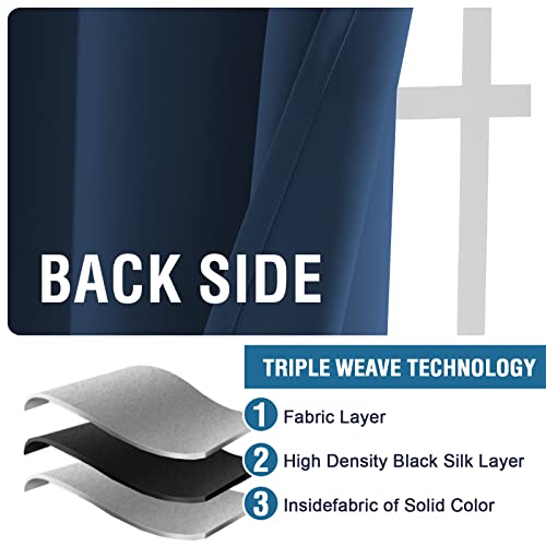 Blackout Thermal Insulated Room Darkening Back Tab/Rod Pocket Solid Color Curtains