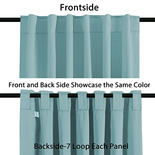 Blackout Thermal Insulated Room Darkening Back Tab/Rod Pocket Solid Color Curtains