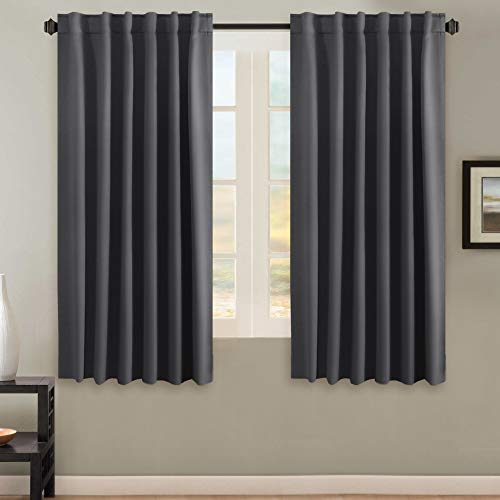 Blackout Thermal Insulated Room Darkening Back Tab/Rod Pocket Solid Color Curtains