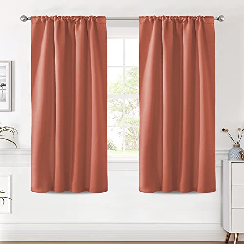 Blackout Thermal Insulated Room Darkening Back Tab/Rod Pocket Solid Color Curtains