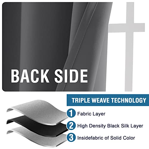 Blackout Thermal Insulated Room Darkening Back Tab/Rod Pocket Solid Color Curtains