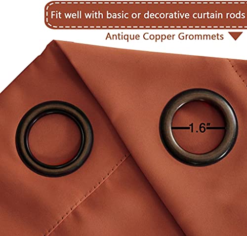 Blackout Thermal Insulated Grommet Solid Color Curtains
