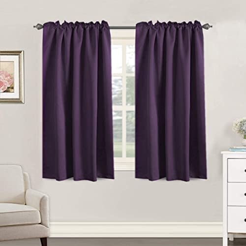 Blackout Thermal Insulated Room Darkening Back Tab/Rod Pocket Solid Color Curtains