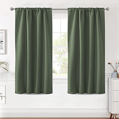 Blackout Thermal Insulated Room Darkening Back Tab/Rod Pocket Solid Color Curtains
