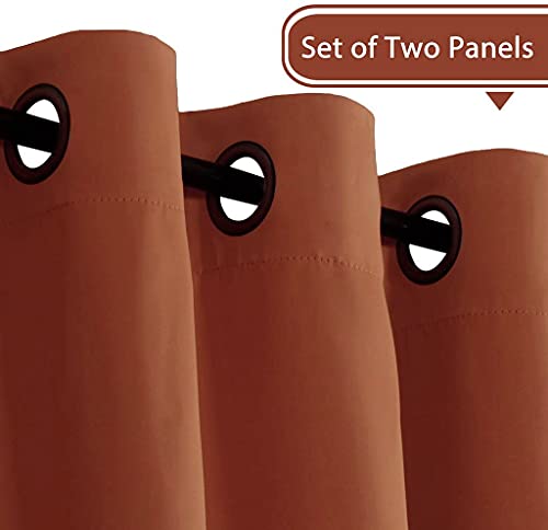 Blackout Thermal Insulated Grommet Solid Color Curtains