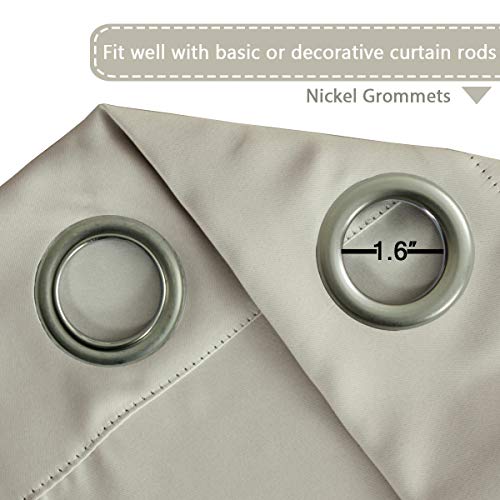 Blackout Thermal Insulated Grommet Solid Color Curtains