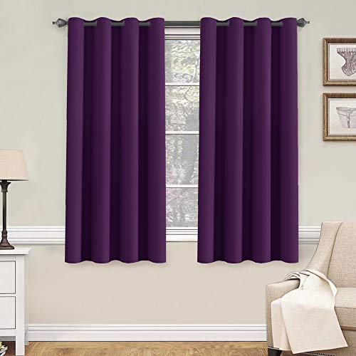 Blackout Thermal Insulated Grommet Solid Color Curtains