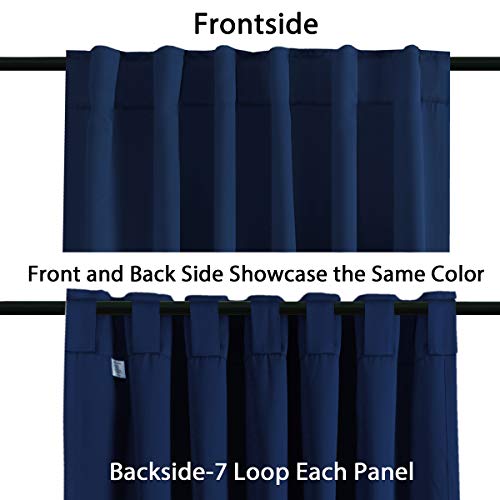 Blackout Thermal Insulated Room Darkening Back Tab/Rod Pocket Solid Color Curtains