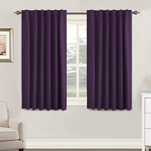 Blackout Thermal Insulated Room Darkening Back Tab/Rod Pocket Solid Color Curtains