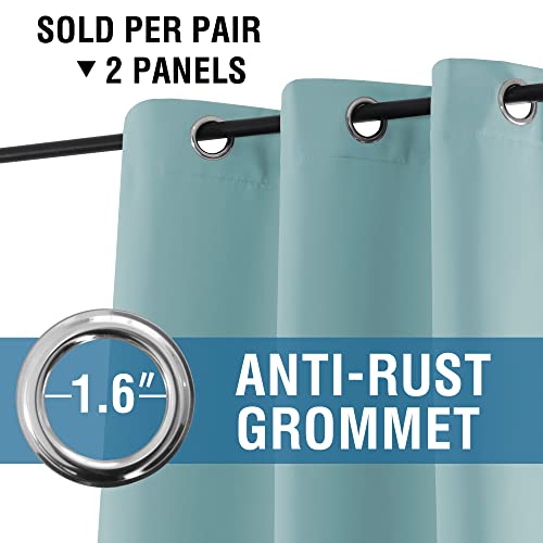 Blackout Thermal Insulated Grommet Solid Color Curtains