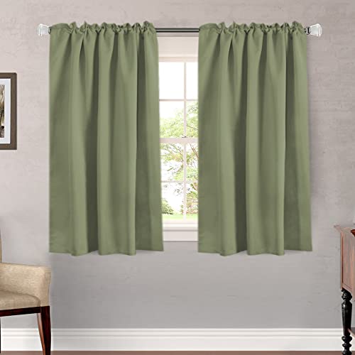 Blackout Thermal Insulated Room Darkening Back Tab/Rod Pocket Solid Color Curtains