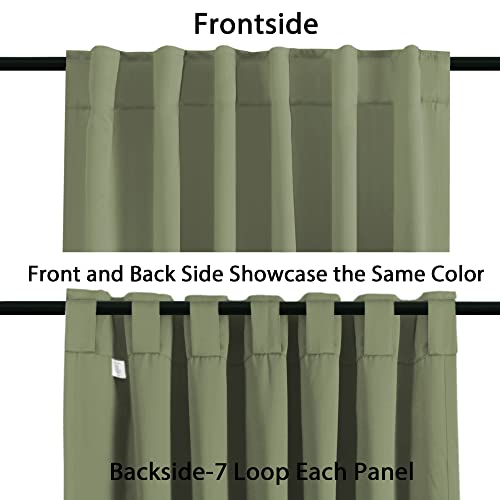 Blackout Thermal Insulated Room Darkening Back Tab/Rod Pocket Solid Color Curtains
