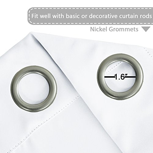 Blackout Thermal Insulated Grommet Solid Color Curtains