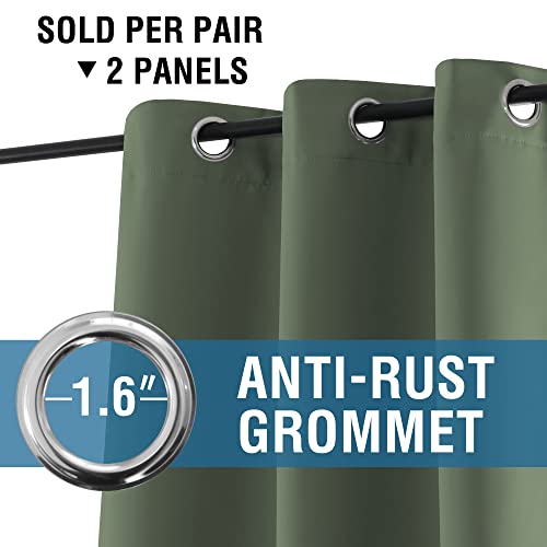 Blackout Thermal Insulated Grommet Solid Color Curtains